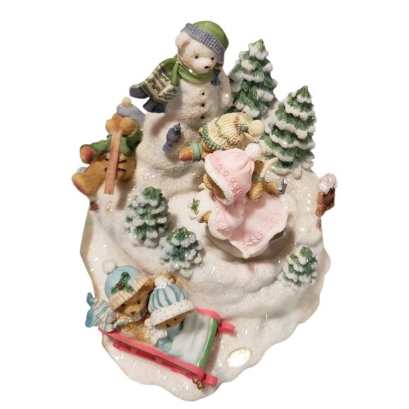 Priscilla Hillman Cherished Teddies Skaters Waltz Action Winds up Music - Picture 8 of 14